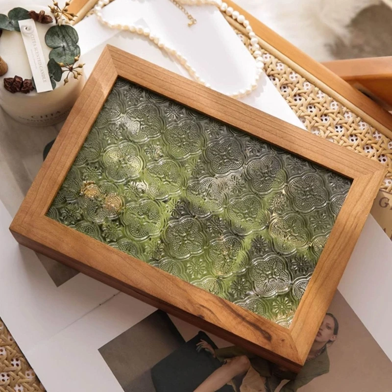 Glass Dustproof Cover Box Jewellery Boxes For Women Rings Box Jewelry Storage Cases Dropshipping