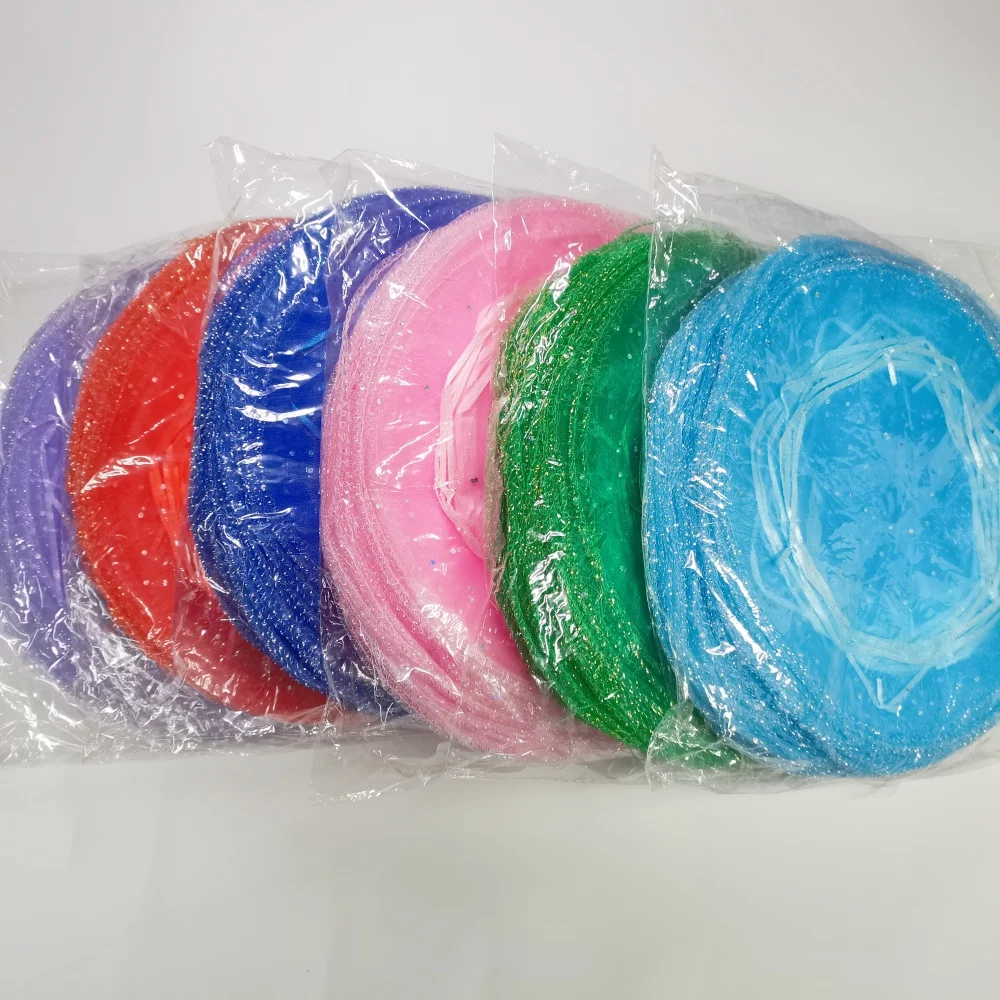 100pcs 26 35 40cm Dia White Round Organza Bags Wedding Party Decoration Favors Drawable Gift Bag Jewelry Packaging Bags Pouches