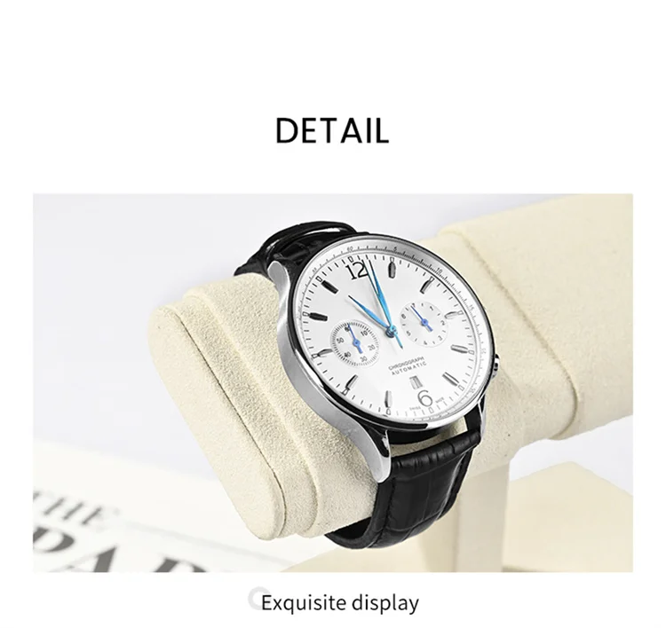 WoodTen T-bar Watch Stand Microfiber Jewelry Watch Display Stand  Mechanical Watch Storage Rack Bracelet Jewelry Display Props