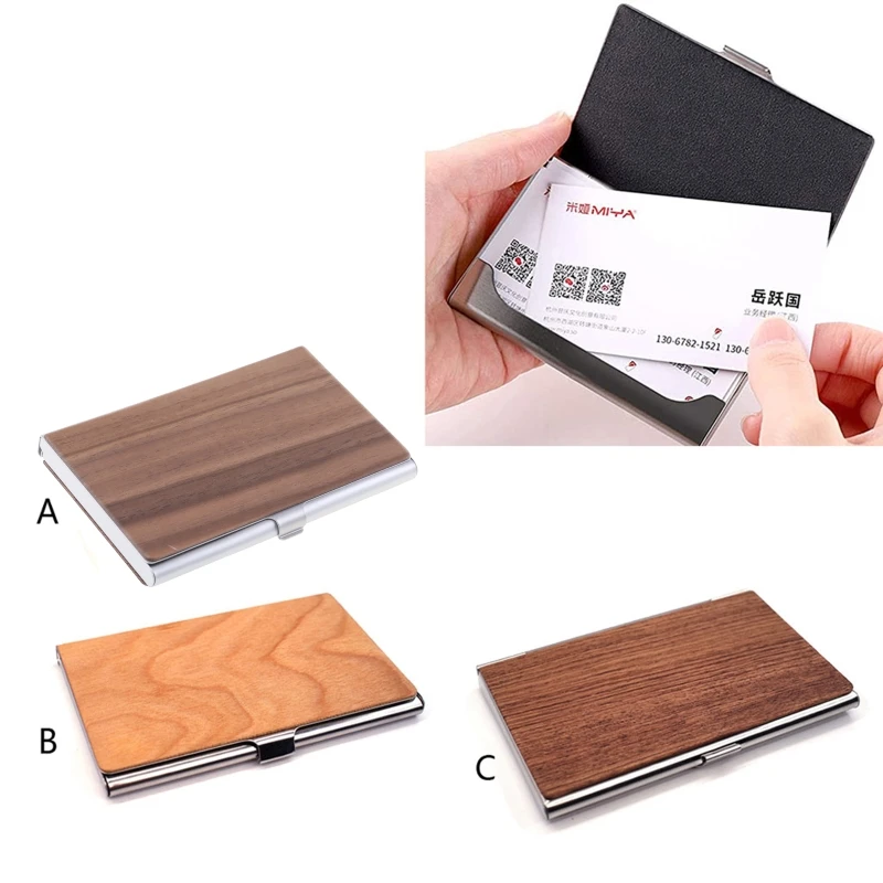 Professional Wood Business Card Holder Pocket Business Card for Case Business Card for Carrier Business Card Holder