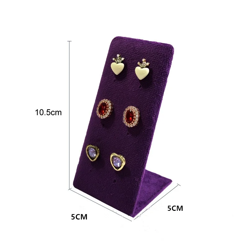 6-Color L-Shaped 6 Pairs Of Stud Earrings Display Stand Jewelry Display Tool Jewelry Display Table Stud Earrings Display Stand
