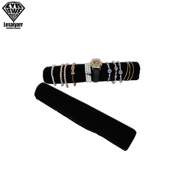 Portable Velvet Jewelry Storage Bag Jewelry Travel Roll Bag Black Leather Watch Bracelet Organizer Display Box