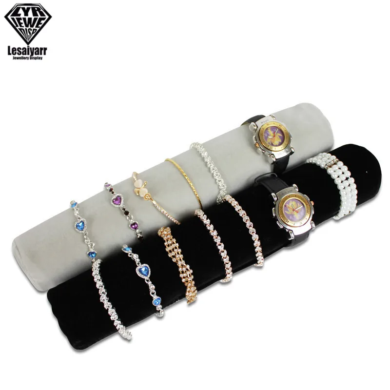 Portable Velvet Jewelry Storage Bag Jewelry Travel Roll Bag Black Leather Watch Bracelet Organizer Display Box