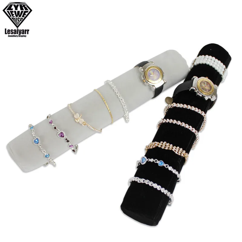 Portable Velvet Jewelry Storage Bag Jewelry Travel Roll Bag Black Leather Watch Bracelet Organizer Display Box