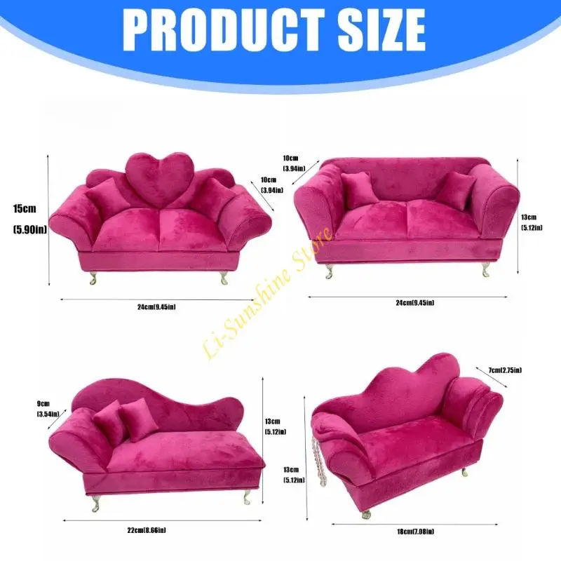 Luxury Dutch Flannel Jewelry Storage Box Modern Sofa Design Rose Home Decors QX2F