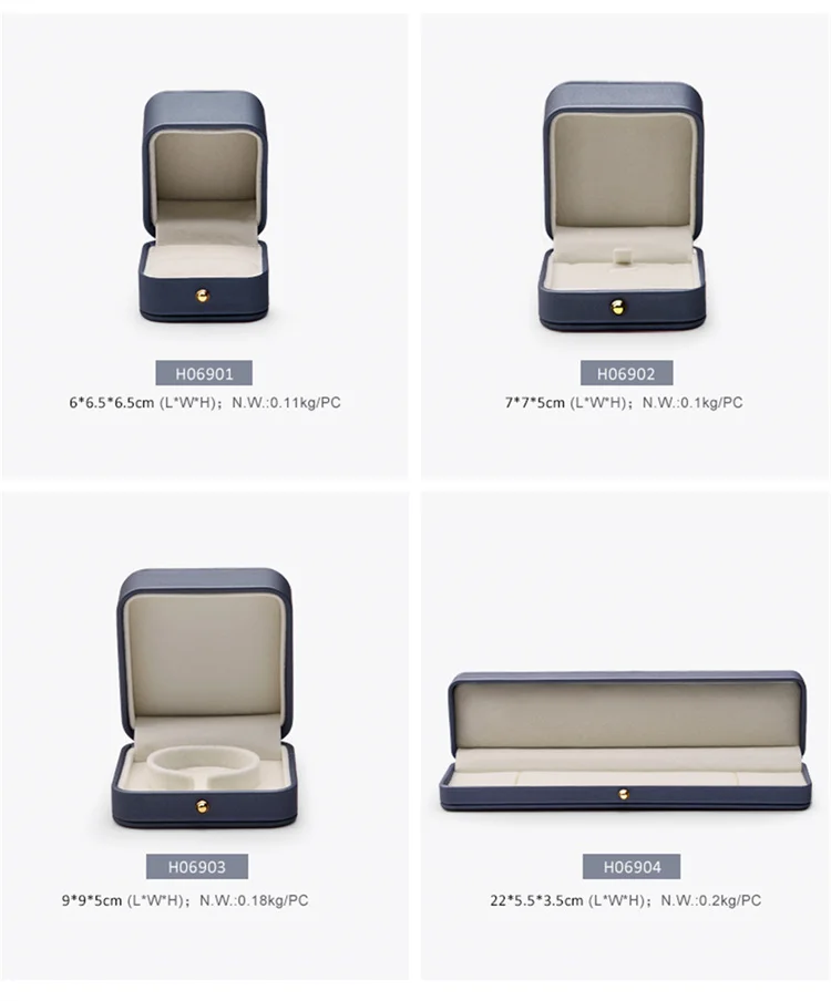 Oirlv Leather Jewelry Ring Box Jewelry Organizer Necklace Pendant Bracelet Long Chain Storage Box Packaging Gift Box for Wedding