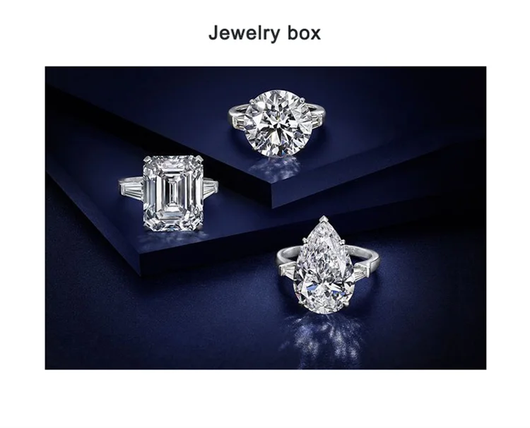 Oirlv Leather Jewelry Ring Box Jewelry Organizer Necklace Pendant Bracelet Long Chain Storage Box Packaging Gift Box for Wedding
