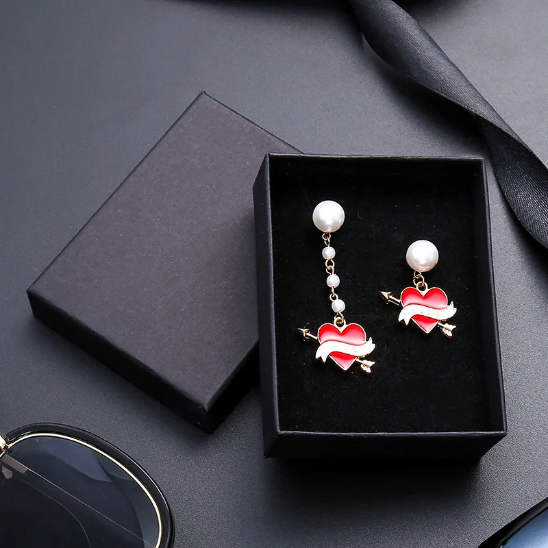 1PCS Black Square Jewelry Display Gifts Box Organizer Engagement for Ring Earring Brooch Necklace Bracelet Packaging Boxes