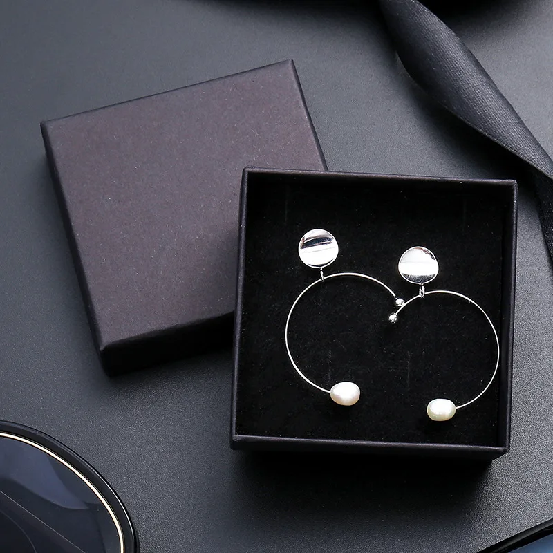 1PCS Black Square Jewelry Display Gifts Box Organizer Engagement for Ring Earring Brooch Necklace Bracelet Packaging Boxes