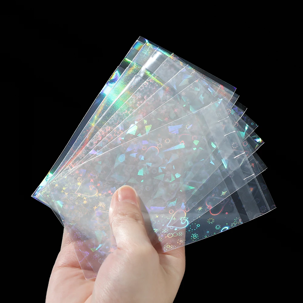 50pcs Laser Self Sealing Plastic Bag Colorful Holographic Jewelry Bag for Necklace Bracelet Jewelry Gift Packag Storage Bags