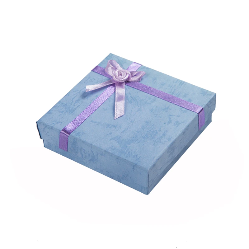 24pcs Jewelry Gift Box 9x9x2.5cm Red Jewellery Sets Box for Necklace Earrings Ring Case Packaging Display Wholesale