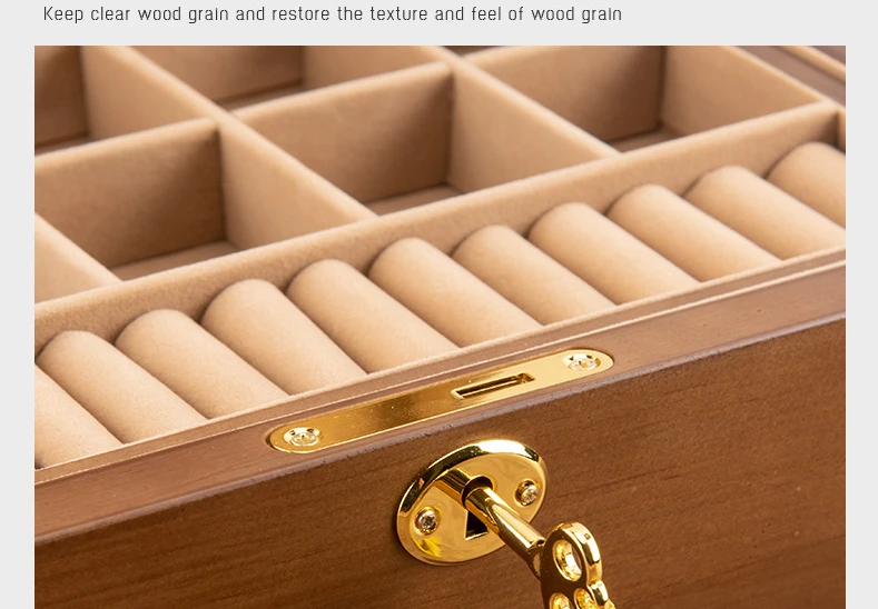 Wood Jewelry Box for Women Necklace Earrings Rings Jewelry Boxes Pendant Dispiay Stands Bracelet Separators Storage Organizer