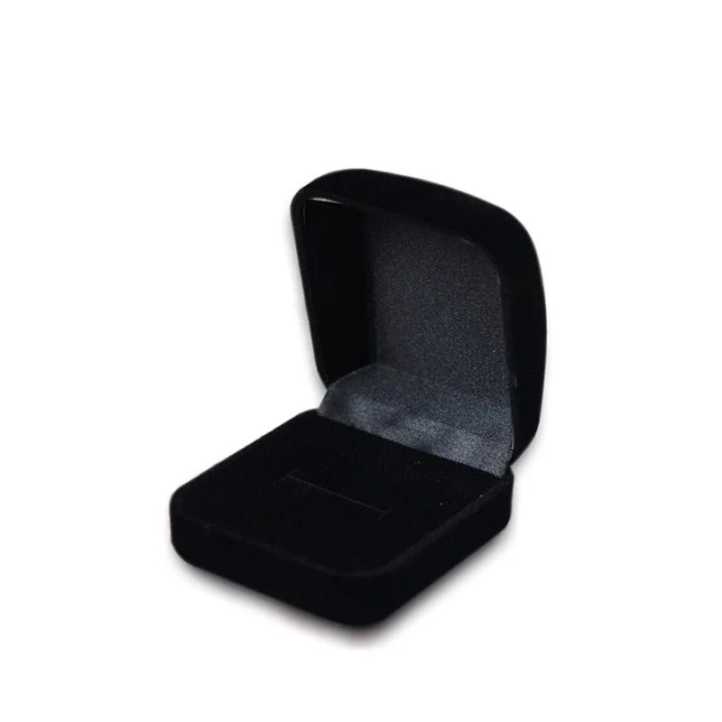 Wholesale Engagement Black Velvet Ring Box Jewelry Display Storage Foldable Case For Wedding Ring Valentine's Day Gift Organizer