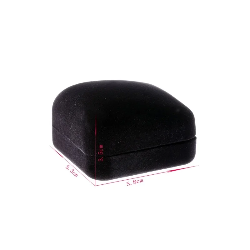 Wholesale Engagement Black Velvet Ring Box Jewelry Display Storage Foldable Case For Wedding Ring Valentine's Day Gift Organizer