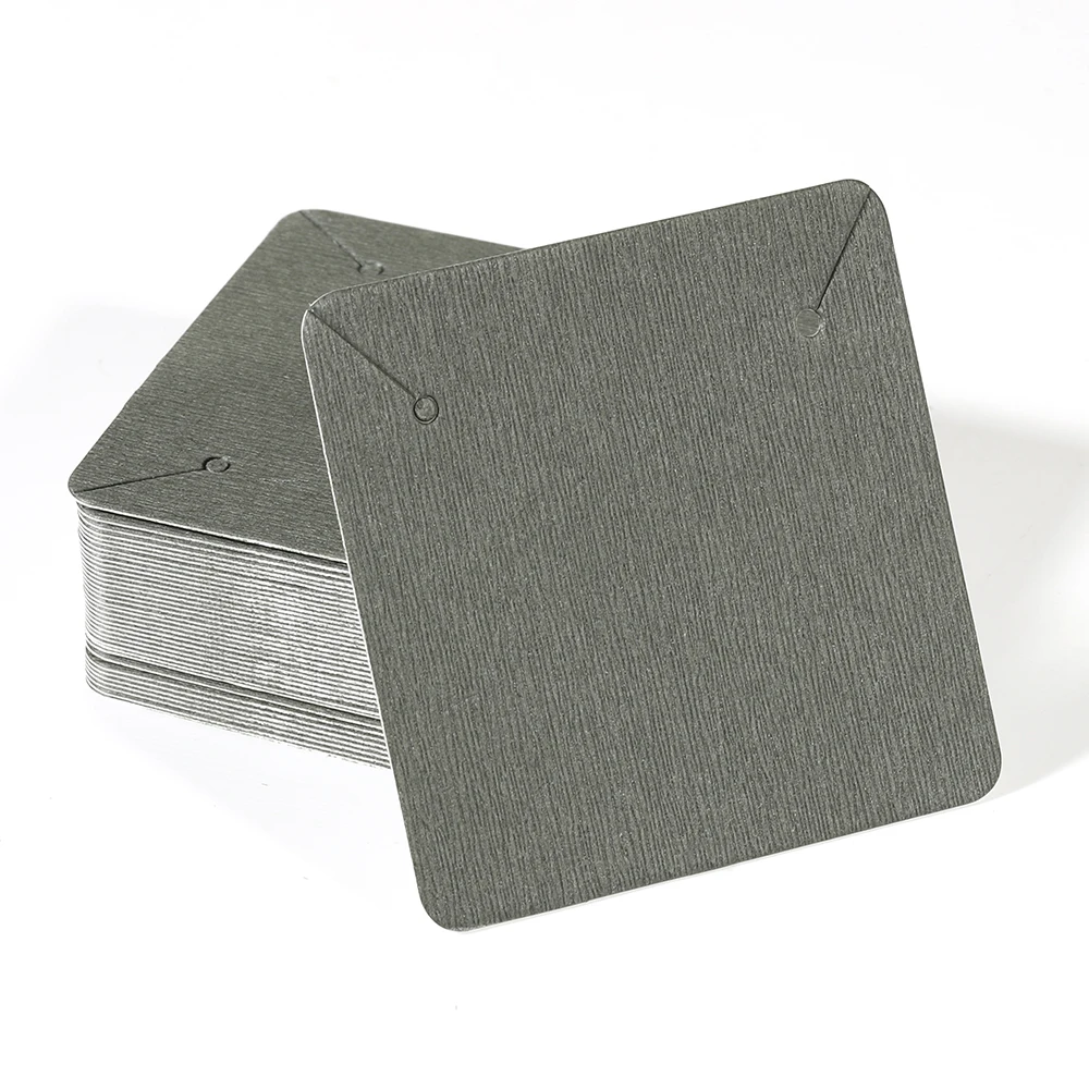 50pcs/lot 5x5cm Kraft Paper Card for Jewelry Packaging Earrings Necklaces Display Cards