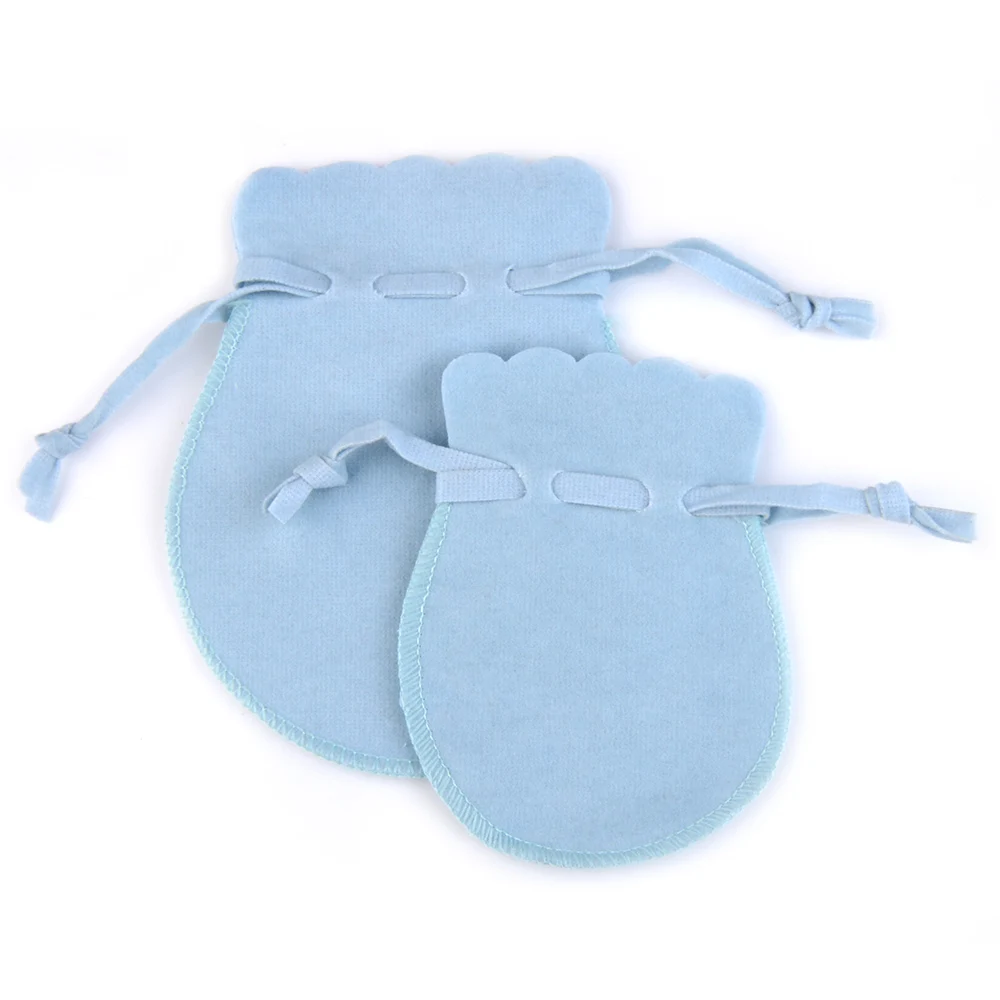7x9cm 10pcs/lot Round Drawstring Velvet Gifts Bag Soft Jewelry Packaging Wedding/Christmas Candy Jewelry Pouches Wholesale