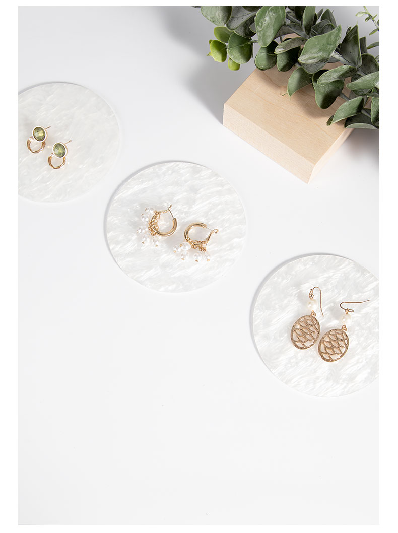 White Acrylic blocks Jewelry Stand Jewellery Holder display Organizer for Bracelet Necklace Ring earring cosmetics perfume tray