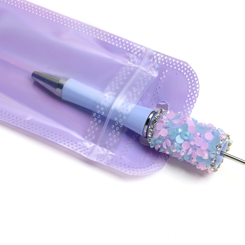 50pcs Holographic Packaging Bags Colorful Resealable Plastic Bags with Hang Hole for DIY Beaded Pens Jewelry and Small Craft