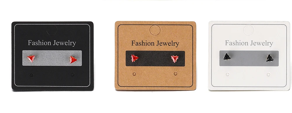 50pcs Earrings Necklaces Display Cards for Jewelry Box Packaging Cardboard Hang Tag Card Ear Studs Paper Card Jewelry DIY