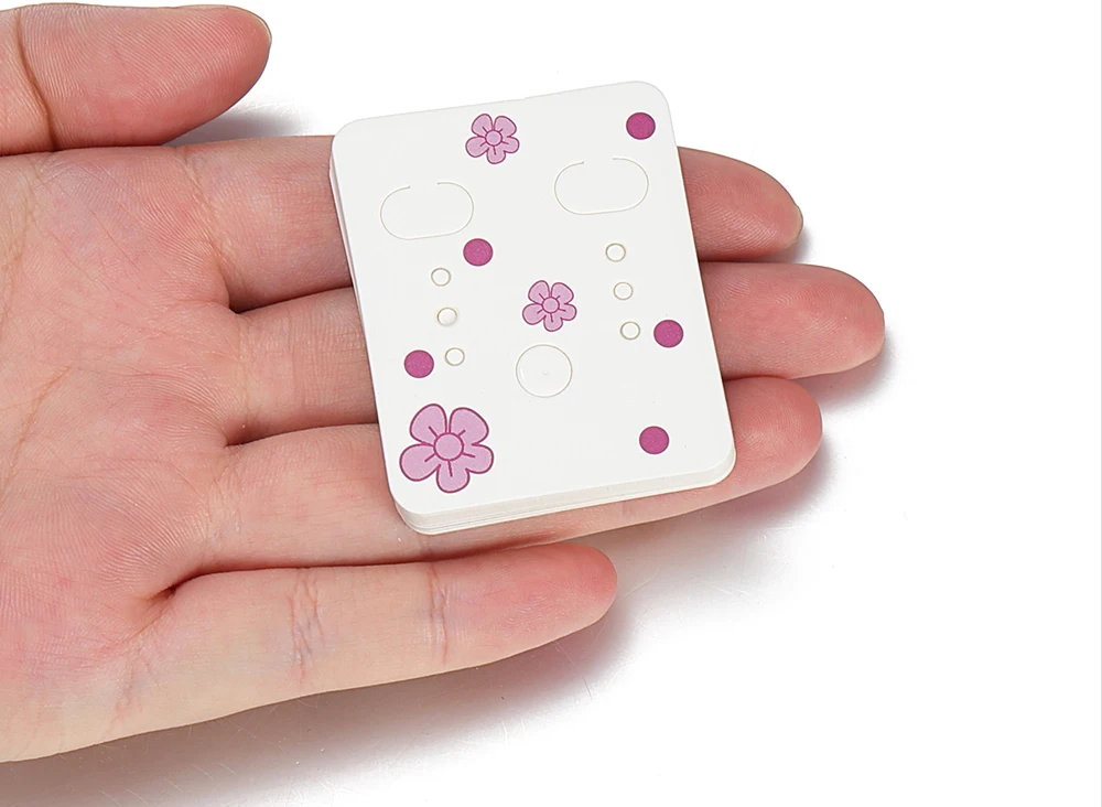 50pcs Earrings Necklaces Display Cards for Jewelry Box Packaging Cardboard Hang Tag Card Ear Studs Paper Card Jewelry DIY