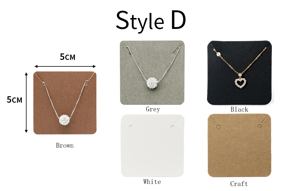 50pcs Earrings Necklaces Display Cards for Jewelry Box Packaging Cardboard Hang Tag Card Ear Studs Paper Card Jewelry DIY