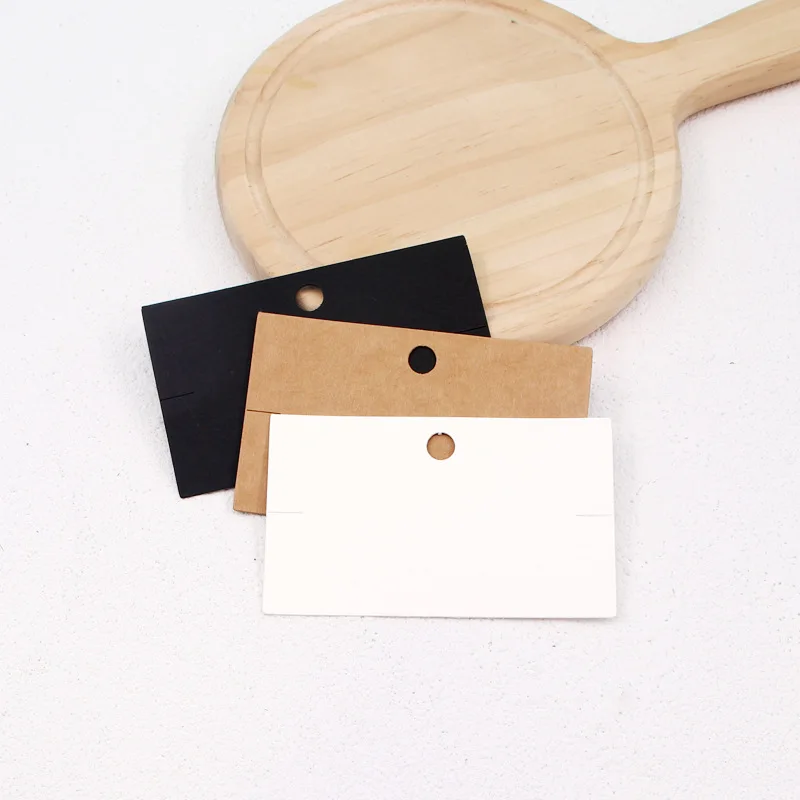 50pcs/lot 10*6cm Kraft Paper Packing for Handmade Necklace Bracelets Jewelry Display Cards Storage Retail Tags Holder