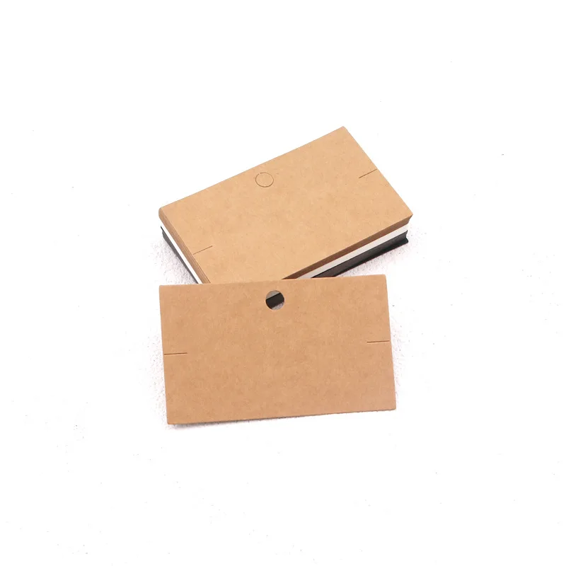 50pcs/lot 10*6cm Kraft Paper Packing for Handmade Necklace Bracelets Jewelry Display Cards Storage Retail Tags Holder