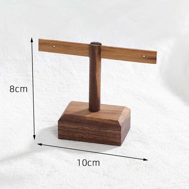 Wooden Earring Jewelry Holder Walnut Earring Organizer Hanging Stand Ring Display Stand Box Case Rack Jewellery Hanger Props