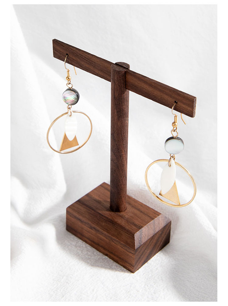 Wooden Earring Jewelry Holder Walnut Earring Organizer Hanging Stand Ring Display Stand Box Case Rack Jewellery Hanger Props