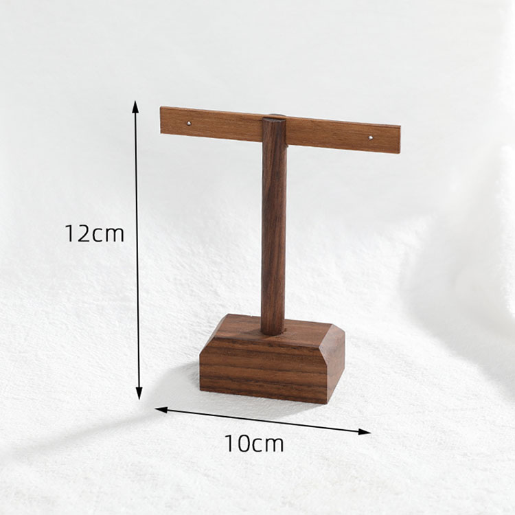 Wooden Earring Jewelry Holder Walnut Earring Organizer Hanging Stand Ring Display Stand Box Case Rack Jewellery Hanger Props