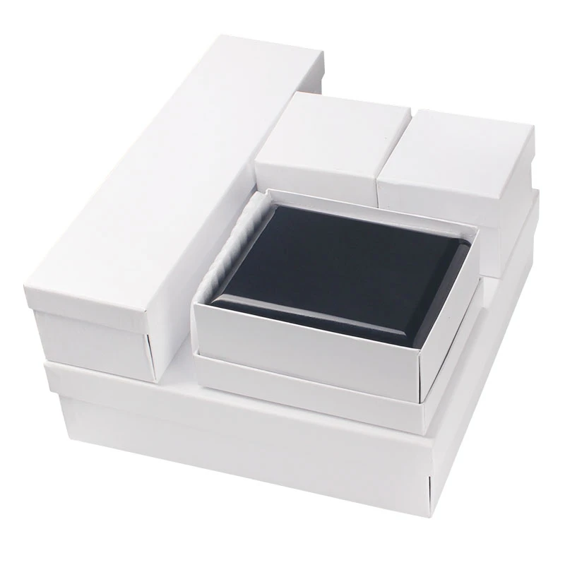 Hot Sale High Gloss Piano Lacquer Finish Wood Wedding Ring Earrings Jewelry Box Small Luxury Jewellery Gift Storage Display Case