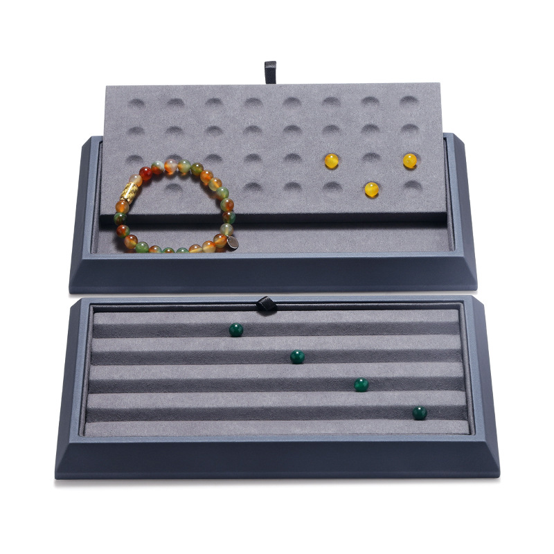 Circular Groove Diamond Display Box High Quality Jewelry Gem Storage Case Gemstone Organizer for International Jewelry Exhibitor