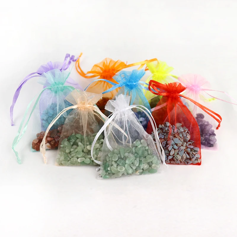 50Pcs Organza Bag Jewelry Packaging Gift Candy Wedding Party Goodie Packing Favors Pouches Drawable Bags Present Sweets Pouches