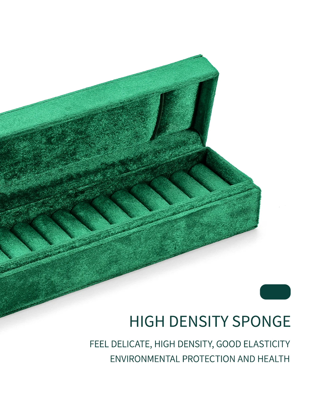 TAIMY Green Velvet Jewelry Box Travel Rings necklaces Storage Box With Lid Custom Logo Jewelry Case Jewelry Organizer Display