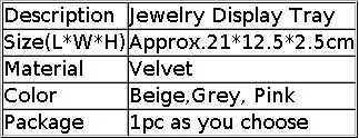 Velvet Tray for Jewelry Ring Earring Necklace Display Tray Bracelet Organizer Diy Handicraft Accessoriess Jewelry Storage Case