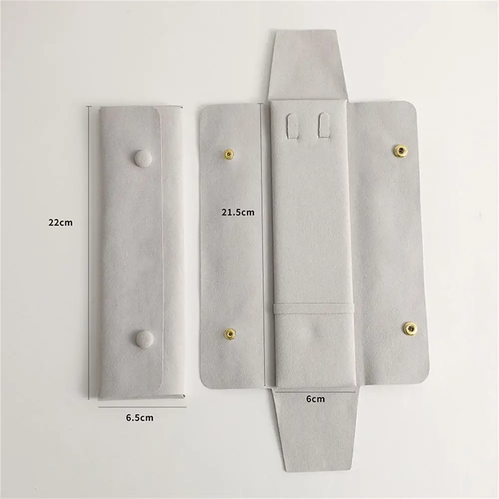 Velvet Jewelry Organizer Bag Portable Bracelet Necklace Storage Bag Women Multi-Functional Snap Pouch Fashion Travel Jewelry Bag
