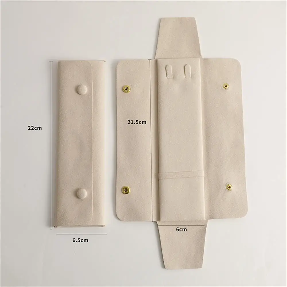 Velvet Jewelry Organizer Bag Portable Bracelet Necklace Storage Bag Women Multi-Functional Snap Pouch Fashion Travel Jewelry Bag