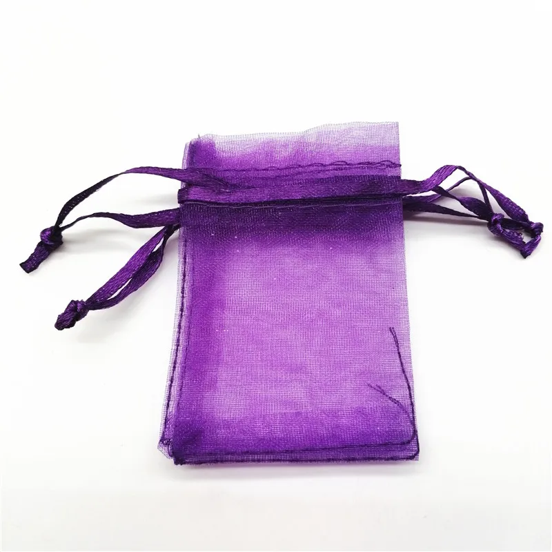 500pcs Drawstring Organza Bags Jewelry Pouches Gift Packaging Bag Sachet Wedding Party Favors Storage Displays Birthday Supply