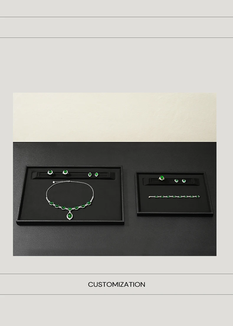 Oirlv High-quality Black Leather Waterproof Jewelry Display Stand Designed for Jewelry Storage By Jewelers Individual Organizers