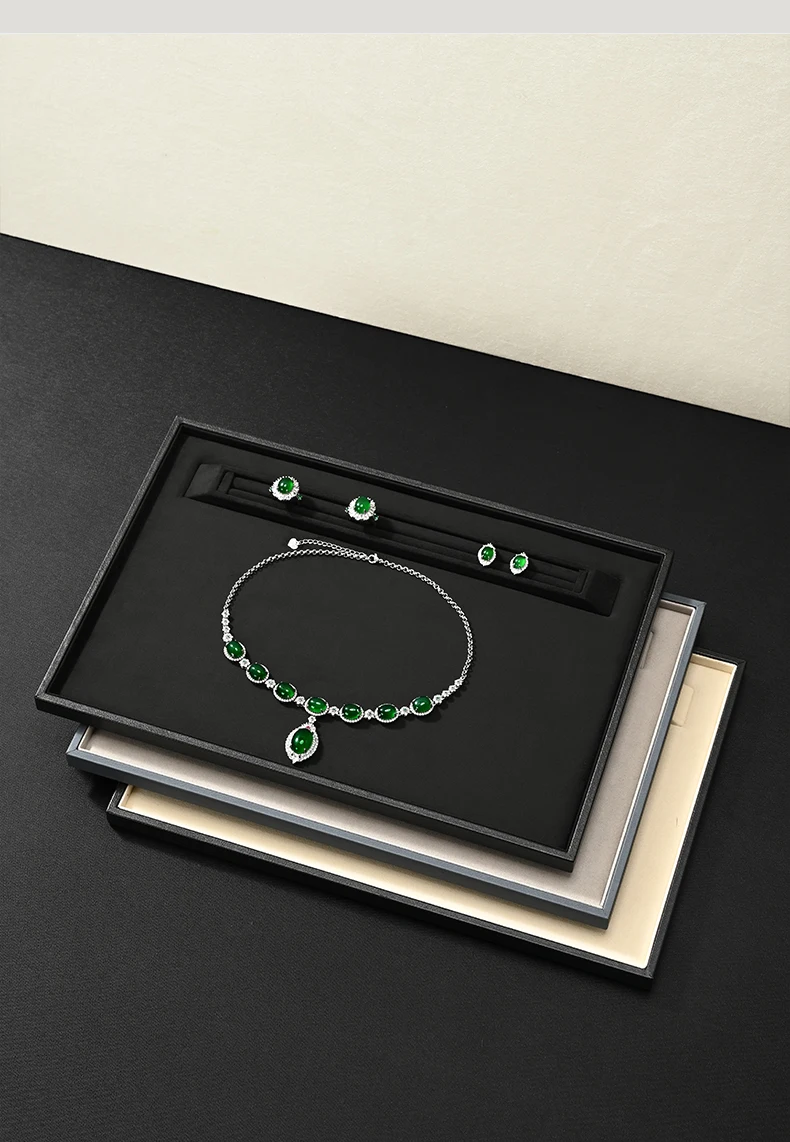 Oirlv High-quality Black Leather Waterproof Jewelry Display Stand Designed for Jewelry Storage By Jewelers Individual Organizers