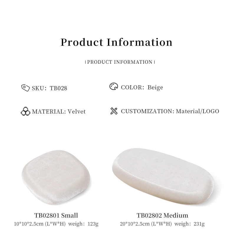 Yinbeini Velvet Jewelry Display Tray Ring Earring Pendant Necklace Storage Tray Display Tray TB028