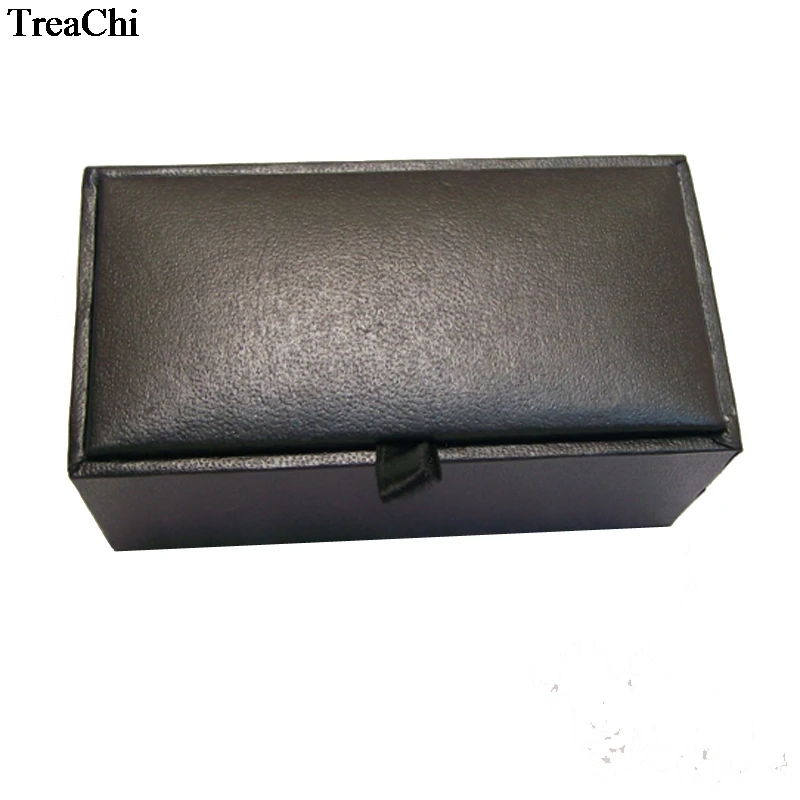60Pcs Black Cufflinks Storage Casket Mens Cufflink Jewelry Organizer Case Cuff Links Display Package Gift Box Birthday Gift Case