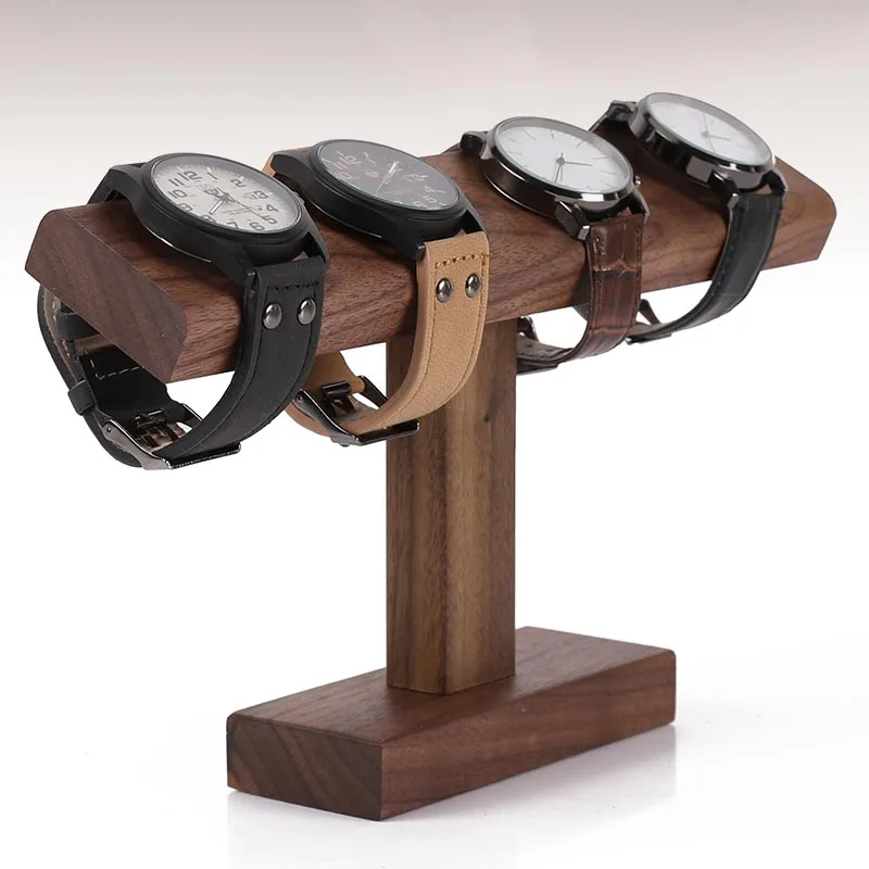Wooden Watch Display Stands Bracelet Holder Jewelry Organizer Walnut Watch Display Shelf Rack jewellery box Props Box Case