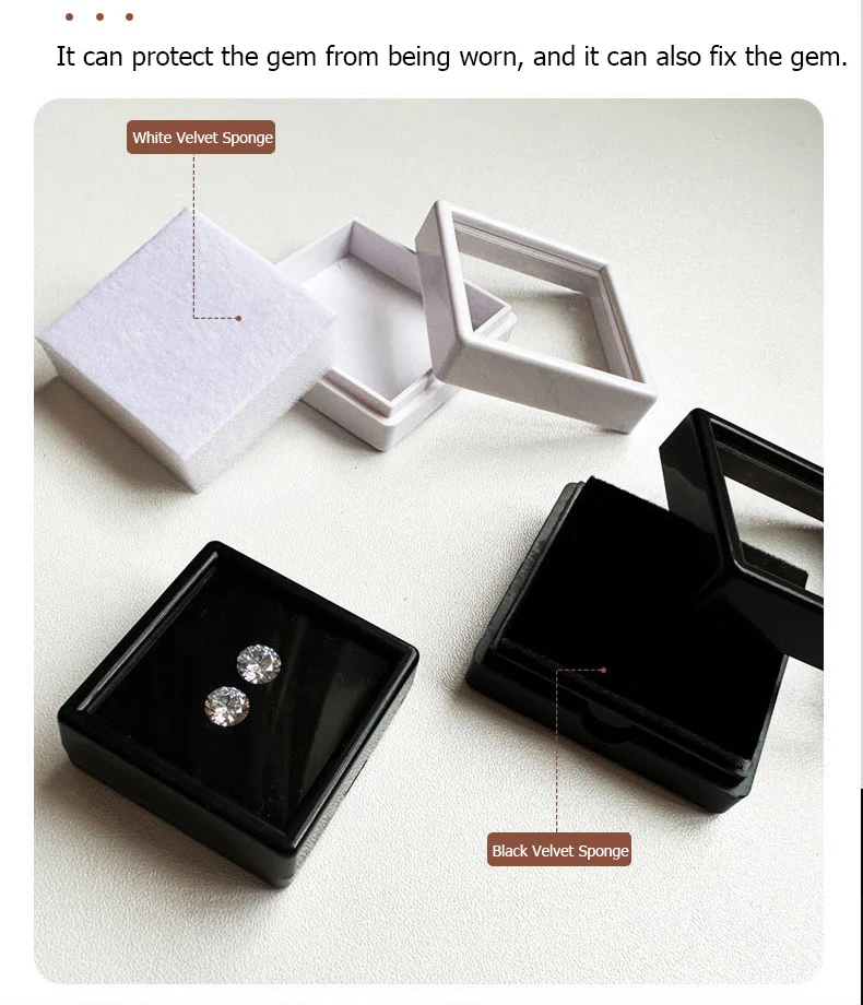 Gems Jewelry Trunk Travel Carrying Gemstone Display Box Aluminum Case Loose Stones Storage Container Collection Diamond Holder