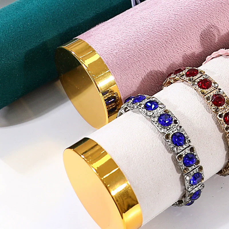 Detachable Jewelry Organizer with Wood Base Bracelet Watch Display Rack Business Exhibition Jewelry Bangle Stand 1/2/3/4 Layers