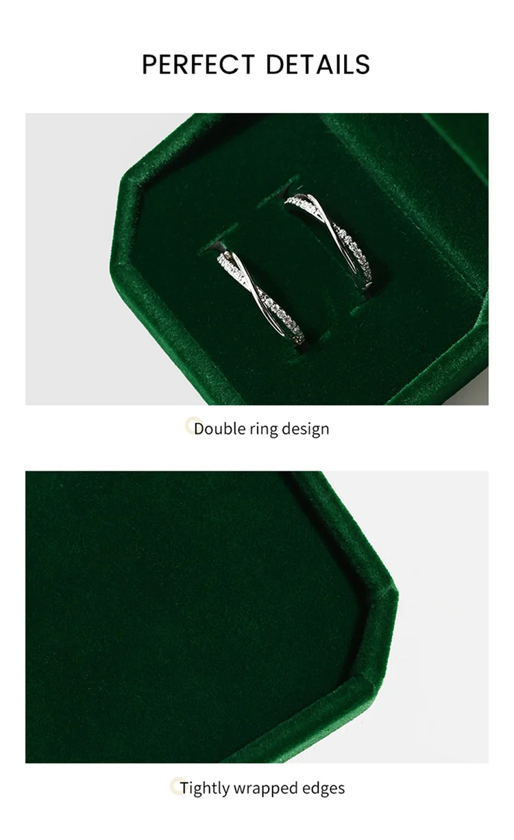 Oirlv Velvet Ring Box Gemstone Green Jewelry Box Set High-quality Earring Bracelet Necklace Box Jewelry Organizer Jewelry Box