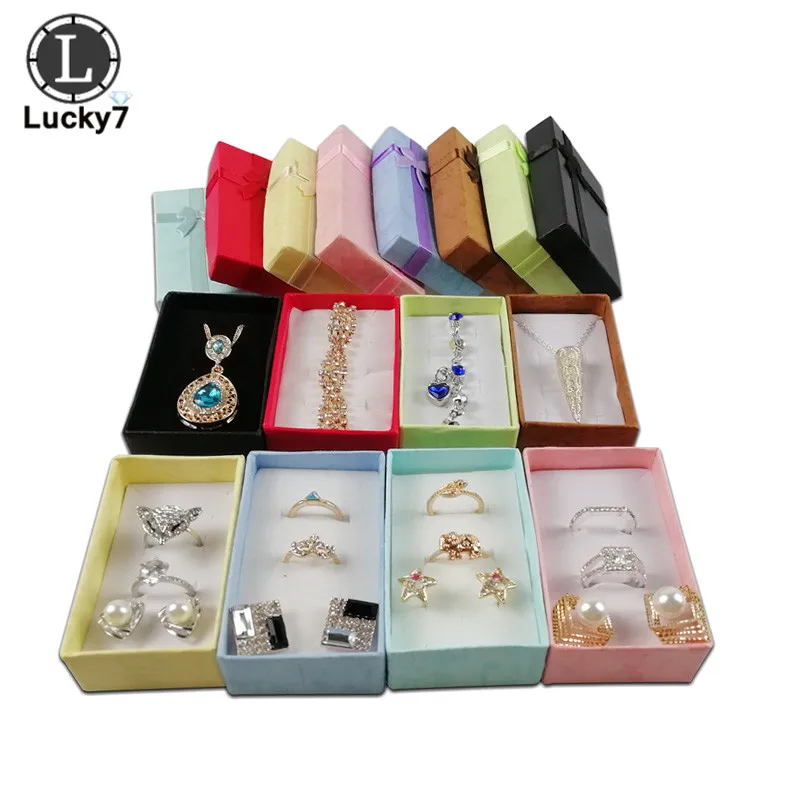 Wholesale Assorted Colors 108pcs/lot Jewelry Sets Display Box Necklace Earrings Ring Box Packaging Gift Box Storage Organizer