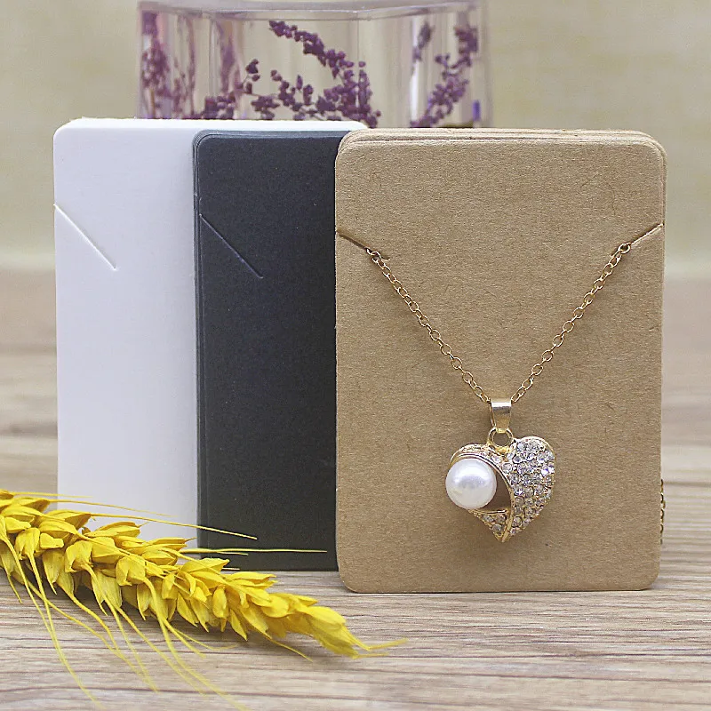 50Pcs 5*6.5cm Wholesale Jewelry Display Card Accessories Earring Cards 5X7cm Blank Jewelry Necklace Pendant Package Card