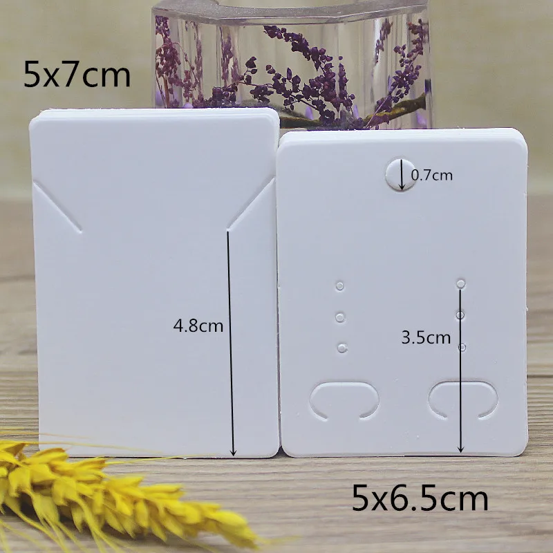50Pcs 5*6.5cm Wholesale Jewelry Display Card Accessories Earring Cards 5X7cm Blank Jewelry Necklace Pendant Package Card