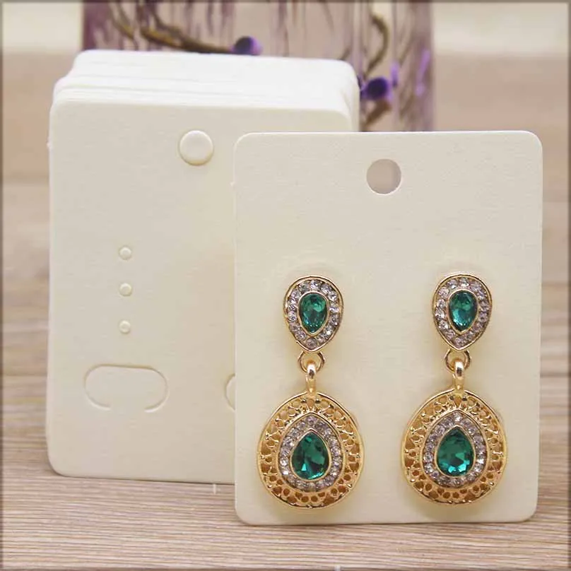 50Pcs 5*6.5cm Wholesale Jewelry Display Card Accessories Earring Cards 5X7cm Blank Jewelry Necklace Pendant Package Card